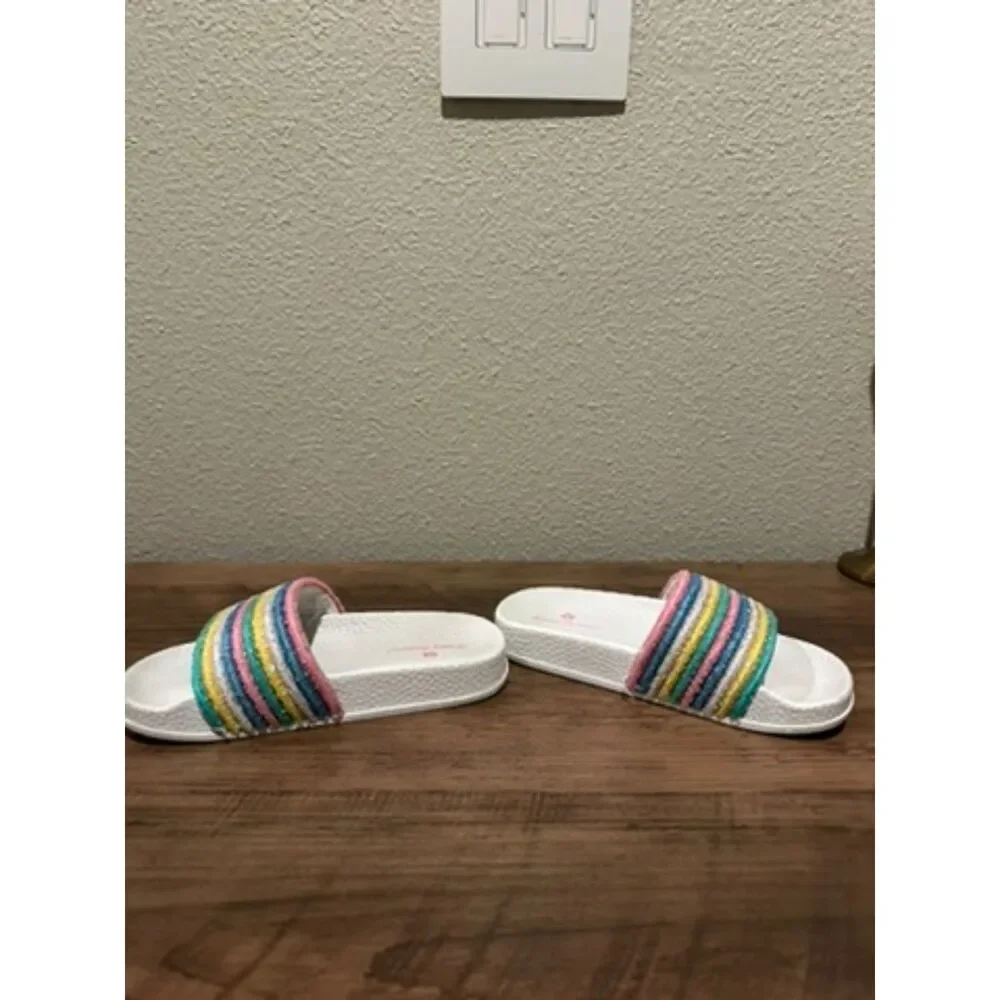 Tommy Bahama Pale Rainbow Glitter Girl Sandals Size 11